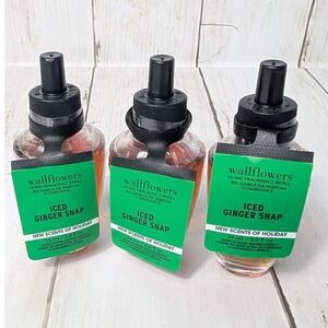 Bath & Body Works Wallflowers Refill 3 Pack Iced Ginger Snap SEALED